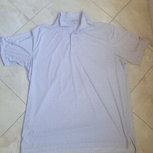 Light Pattern Golf Polo Shirt Peter Millar Men's Buttercup Performance Jersey XL